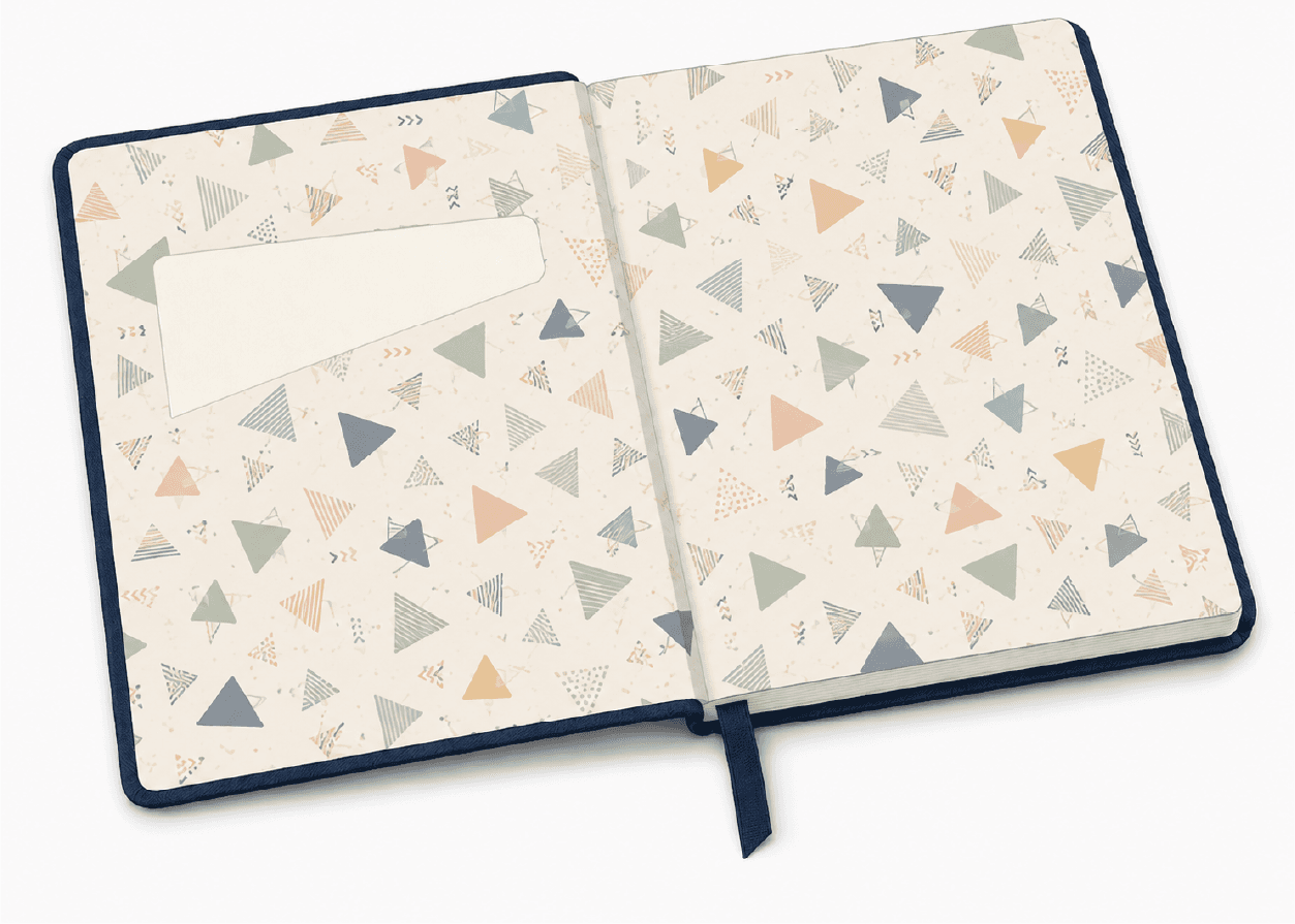 Custom Coloured End-Paper with Pocket
